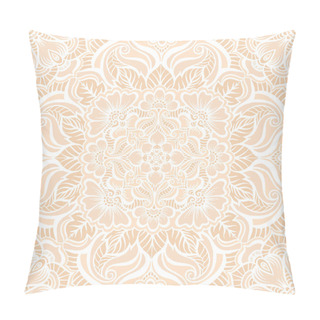 Personality  Traditional Indian Henna Ornament. Pillow Covers