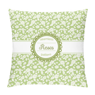 Personality  Seamless Background With Flat Roses. Pillow Covers