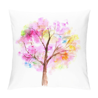 Personality  Watercolor Tree Pillow Covers