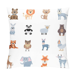 Personality  Wild And Home Animals Set Pillow Covers