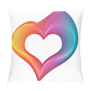 Personality  Colorful Heart Pillow Covers