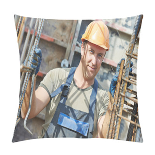Personality  Portrait Of Construction Worker Pillow Covers
