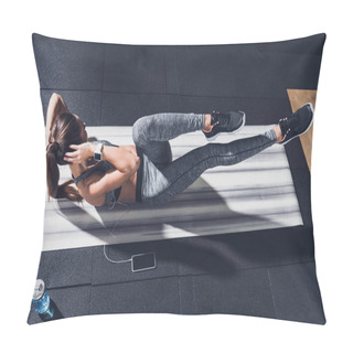 Personality  Woman Doing Abs Exercises Pillow Covers