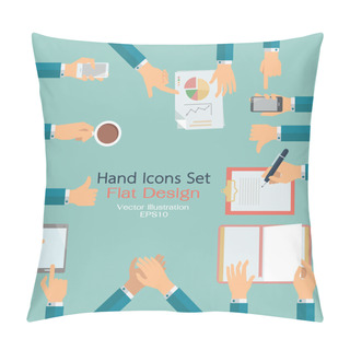 Personality  Hand Icons Set Pillow Covers