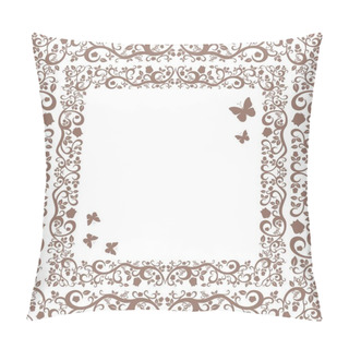 Personality  Brown Or Fallow Beautiful Illustration Of Floral Ornament For Your Design Pillow Covers