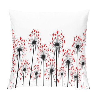 Personality  Valentine's Background With Love Dandelions. Pillow Covers