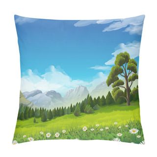 Personality  Spring Landscape  Background Pillow Covers
