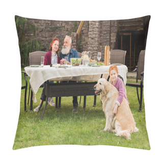 Personality  Family Dinner At Countryside Pillow Covers