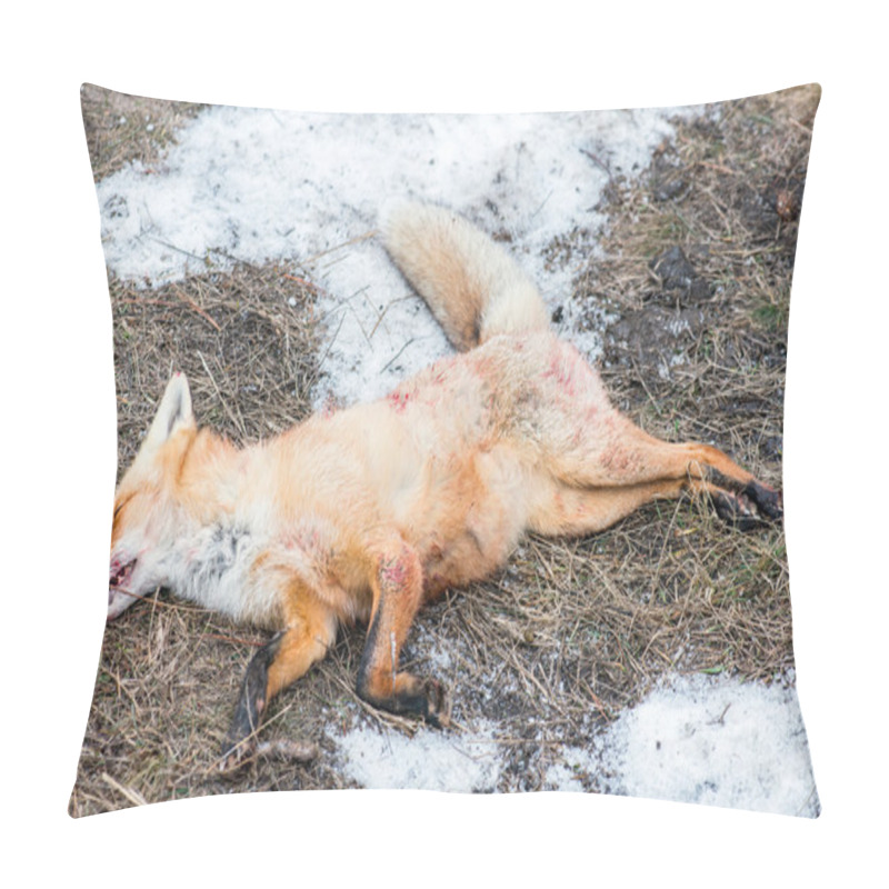 Personality  Dead foxes after the hunt pillow covers