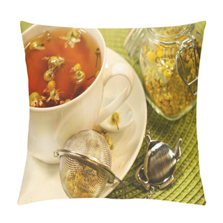 Personality  Chamomile Tea With White Tea Cup Pillow Covers