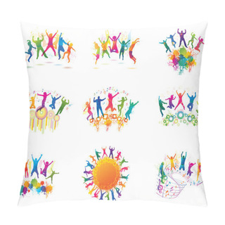 Personality  Young People On The Party. Pillow Covers