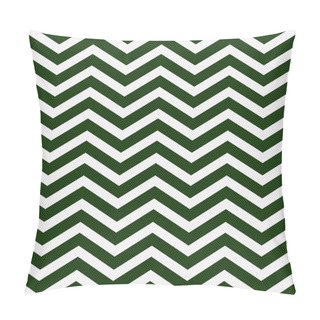 Personality  Dark Green And White Zigzag Textured Fabric Background Pillow Covers
