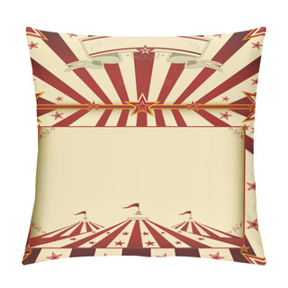 Personality  Red And Cream Circus Poster Pillow Covers
