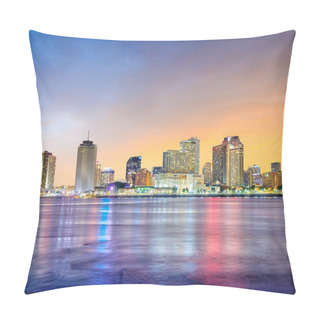 Personality  Downtown New Orleans, Louisiana And The Mississippi River Pillow Covers