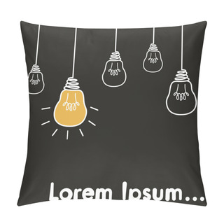 Personality  Light Bulb Illustration Pillow Covers