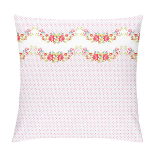 Personality  Seamless Border Pattern With Red Roses Pillow Covers