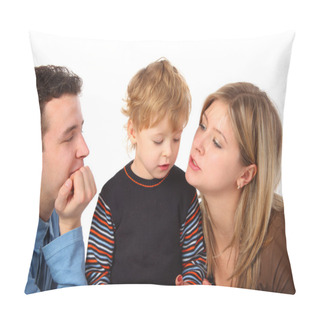 Personality  Parents And Son Pillow Covers