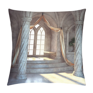 Personality  Stone Arched Window In Castle Pillow Covers