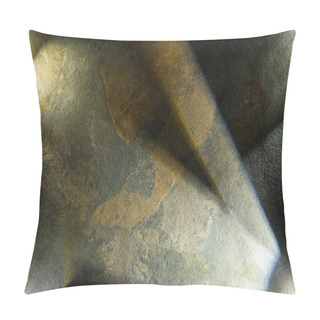 Personality  Light Prism With Beams On Dark Stone Texture Background Pillow Covers