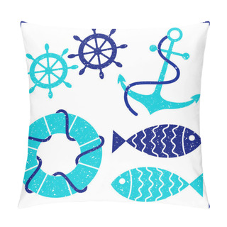 Personality  Anchor And Ship Wheels Pillow Covers