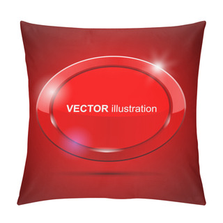 Personality  Shiny Red Round Banner, Vector Pillow Covers