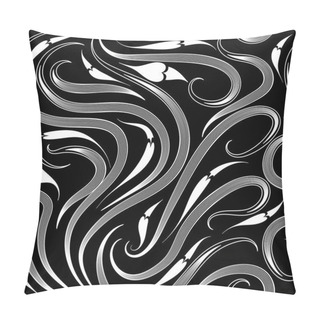 Personality  Vintage Black And White Paisley Seamless Pattern. Vector Floral  Pillow Covers