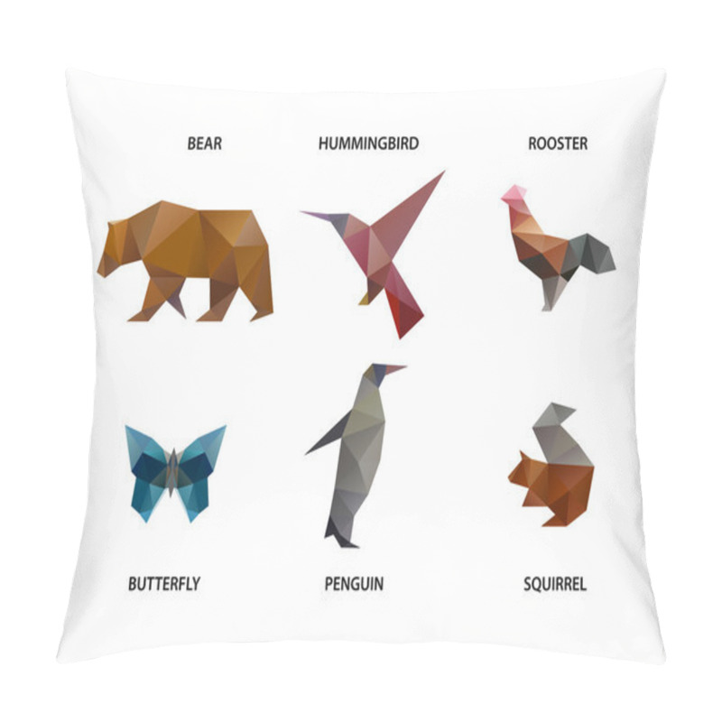 Personality  Animal Set Of Polygons Pillow Covers