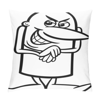 Personality  Mischievous Guy Coloring Page Pillow Covers