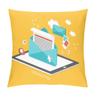 Personality  Newsletter Concept 3d Isometric Infographic  Pillow Covers