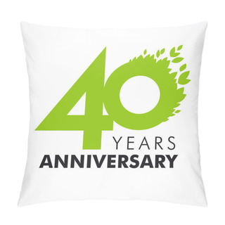 Personality 40 Anniversary Leaves Logo Pillow Covers