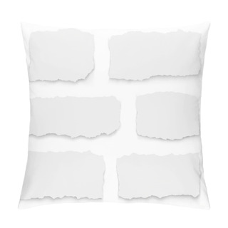 Personality  Set Of Torn Paper Different Shapes. Collection Of Ripped Paper. Vector Pillow Covers