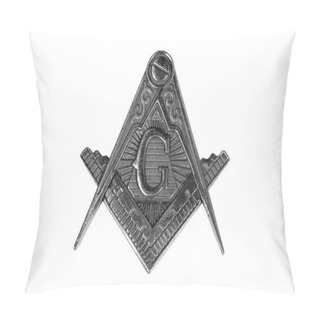 Personality  Freemasonry Medal  Square & Compass Pillow Covers