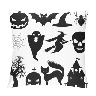 Personality  Vector Halloween Elements. Pillow Covers