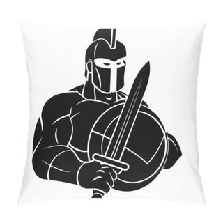 Personality  Spartan Mascot Tattoo Pillow Covers