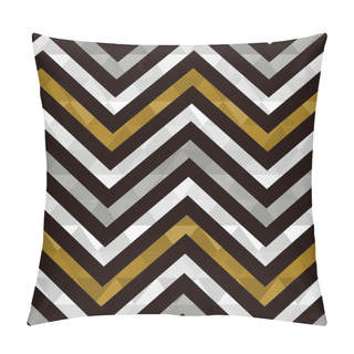 Personality  Seamless Gold Zig Zag Pattern Pillow Covers
