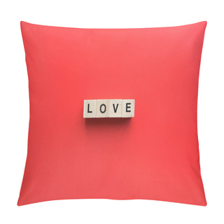 Personality  Wooden Cubes With Love Sign Pillow Covers
