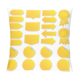 Personality  Yellow Price Tags Pillow Covers