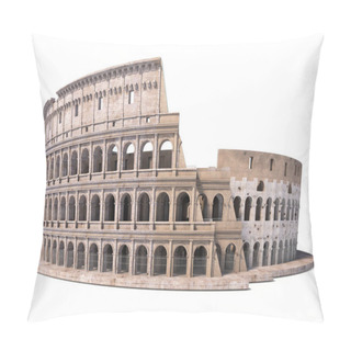 Personality  Colosseum, Coliseum Isolated On White. Symbol Of Rome And Italy, 3d Illustration Pillow Covers