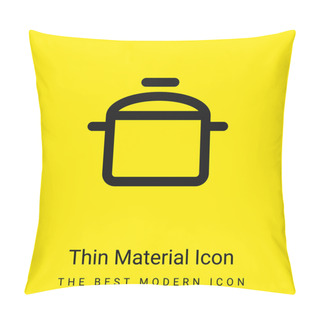 Personality  Big Pot Minimal Bright Yellow Material Icon Pillow Covers