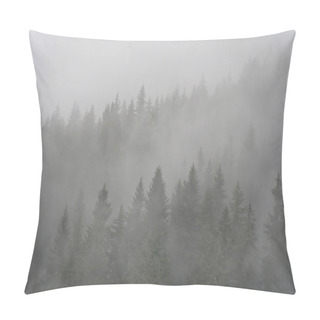 Personality  Pine Forest In The Fog Pillow Covers
