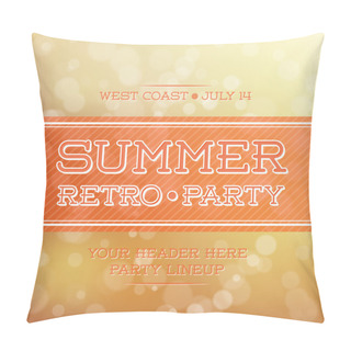 Personality  Vintage Summer Party Poster Pillow Covers