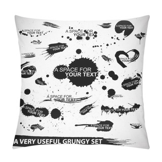 Personality  Grunge Set Of Paint Stains Pillow Covers