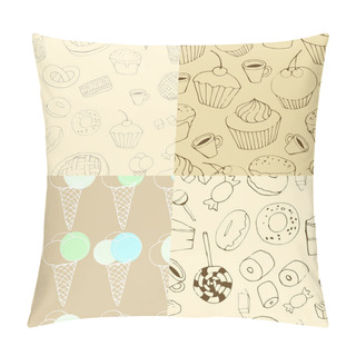 Personality  Seamless Patterns With Sweets Pillow Covers