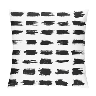 Personality  Horizontal Black Ink Scratches Or Brush Watercolor Pillow Covers