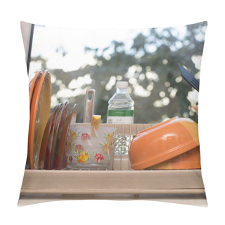 Personality  Dishes On The Windowsill Pillow Covers