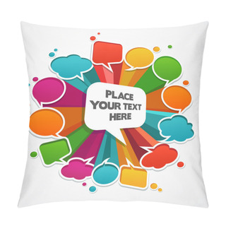 Personality  Speech Bubbles Background Pillow Covers