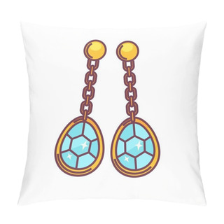 Personality  Golden Handmade Earrings Pillow Covers