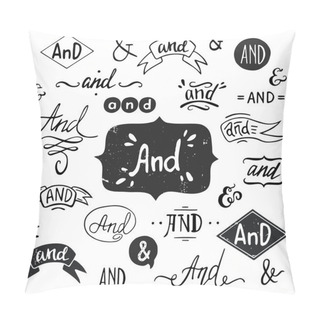 Personality  Set Of Hand Drawn 'And' Words Pillow Covers