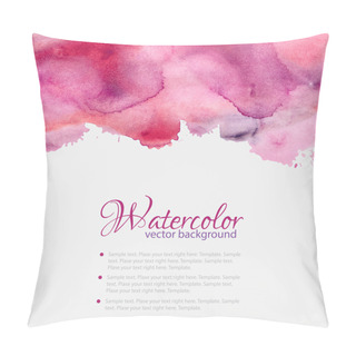 Personality  Pink Watercolor Blots Pattern Top Frame Pillow Covers