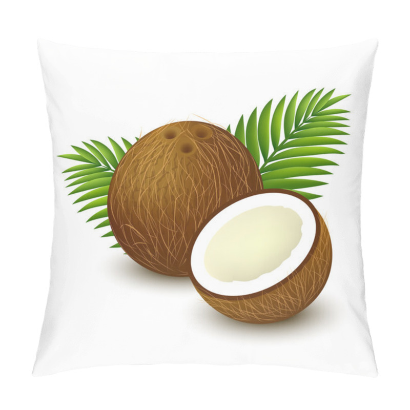 Personality  Coconut with palm leaves pillow covers